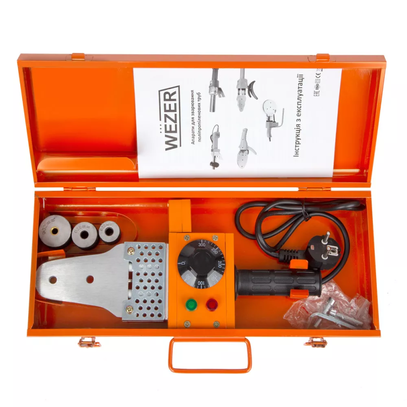 WEZER Зварювальний комплект для паяння труб CF-32-1, 600Вт, насадки Ø20...32
