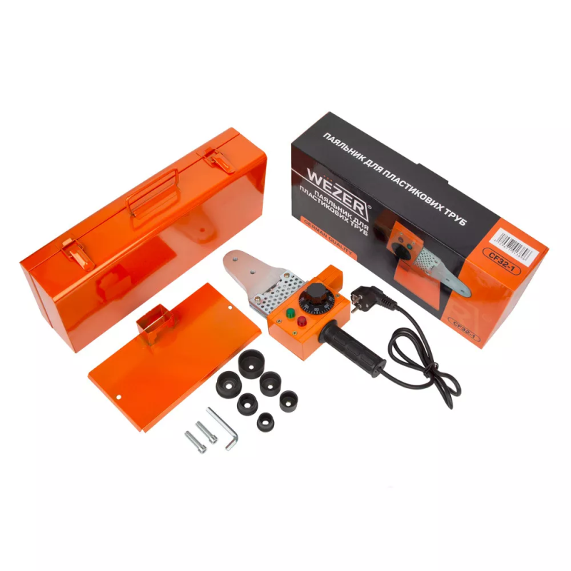 WEZER Зварювальний комплект для паяння труб CF-32-1, 600Вт, насадки Ø20...32