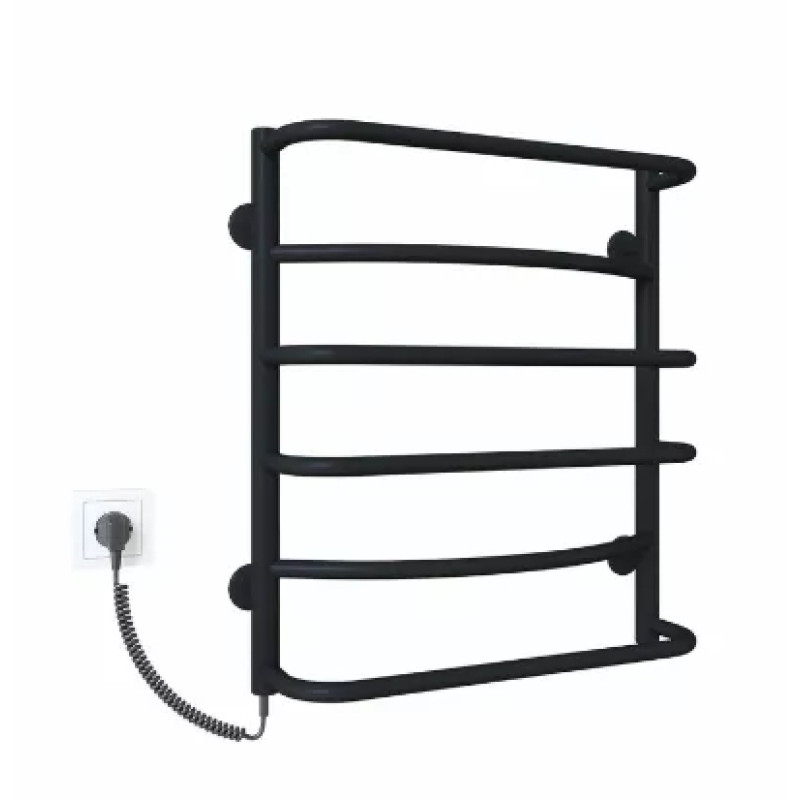 Deffi Рушникосушарка електрична Аквамікс 500x600 лівий, 60 Вт, чорний