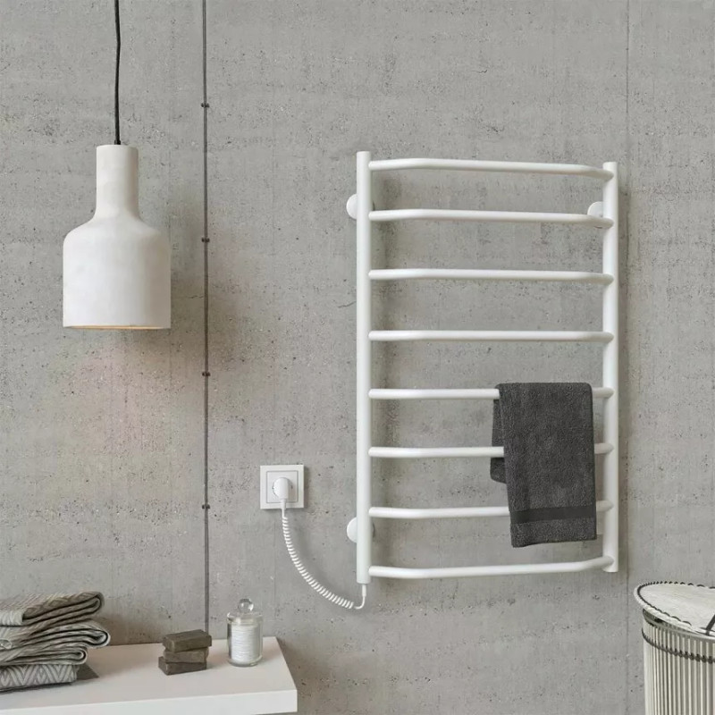 Deffi Рушникосушарка електрична Трапеція 500x800 лівий, 80 Вт, білий