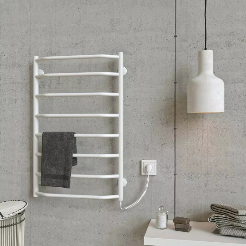 Deffi Рушникосушарка електрична Трапеція 500x800 правий, 80 Вт, білий