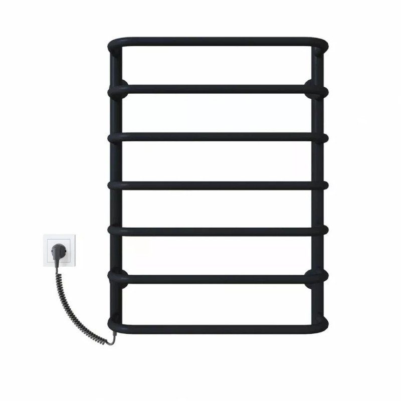 Deffi Рушникосушарка електрична Стандарт 500x600 лівий, 60 Вт, чорний