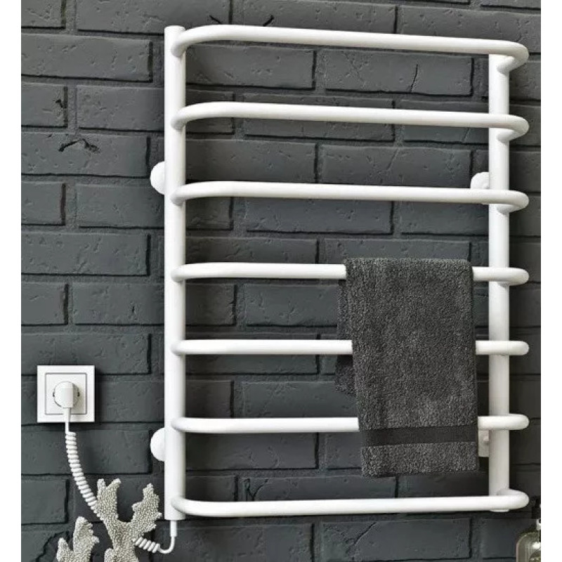 Deffi Рушникосушарка електрична Стандарт 500x600 лівий, 60 Вт, білий