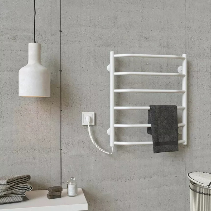 Deffi Рушникосушарка електрична Трапеція 500x600 лівий, 60 Вт, білий