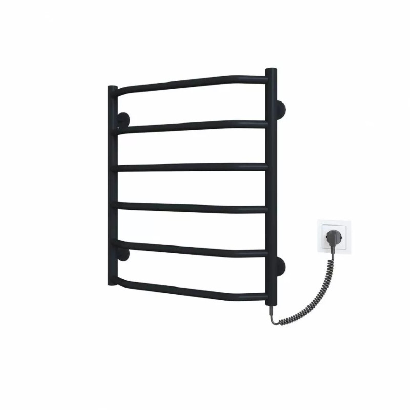 Deffi Рушникосушарка електрична Трапеція 500x600 правий, 60 Вт, чорний