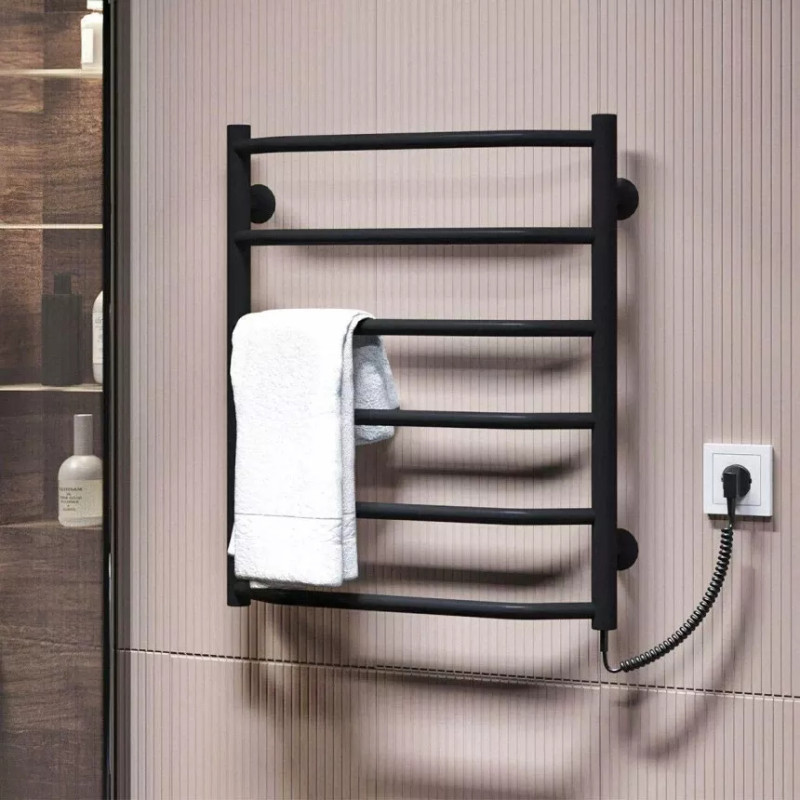 Deffi Рушникосушарка електрична Трапеція 500x600 правий, 60 Вт, чорний