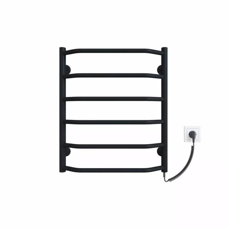 Deffi Рушникосушарка електрична Трапеція 500x600 правий, 60 Вт, чорний