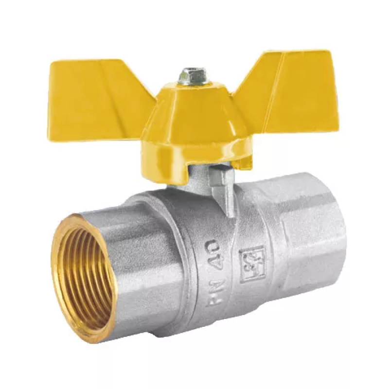 STA Кран кульовий 1/2" ВВ (ЖОВТИЙ МЕТЕЛИК) НІК. {150/15} (1007898)