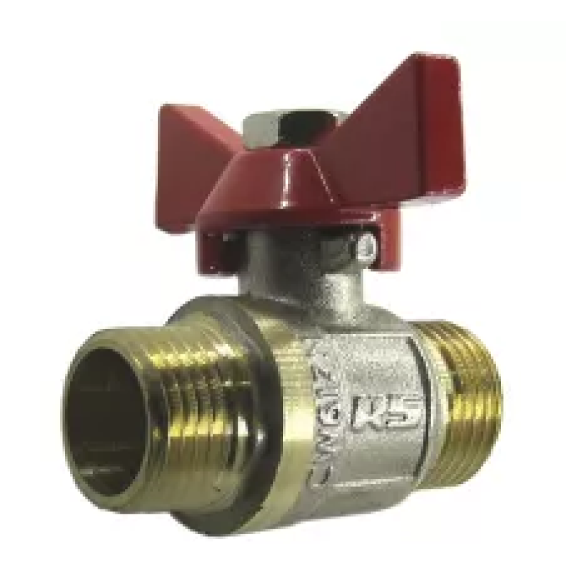 STA Кран кульовий   1/2" ЗЗ (червоний метелик) НІК. {150/15} (1009018)