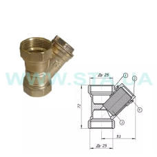 STA Фільтр муфт. сітч. Ду  1" /NoName (1001438)
