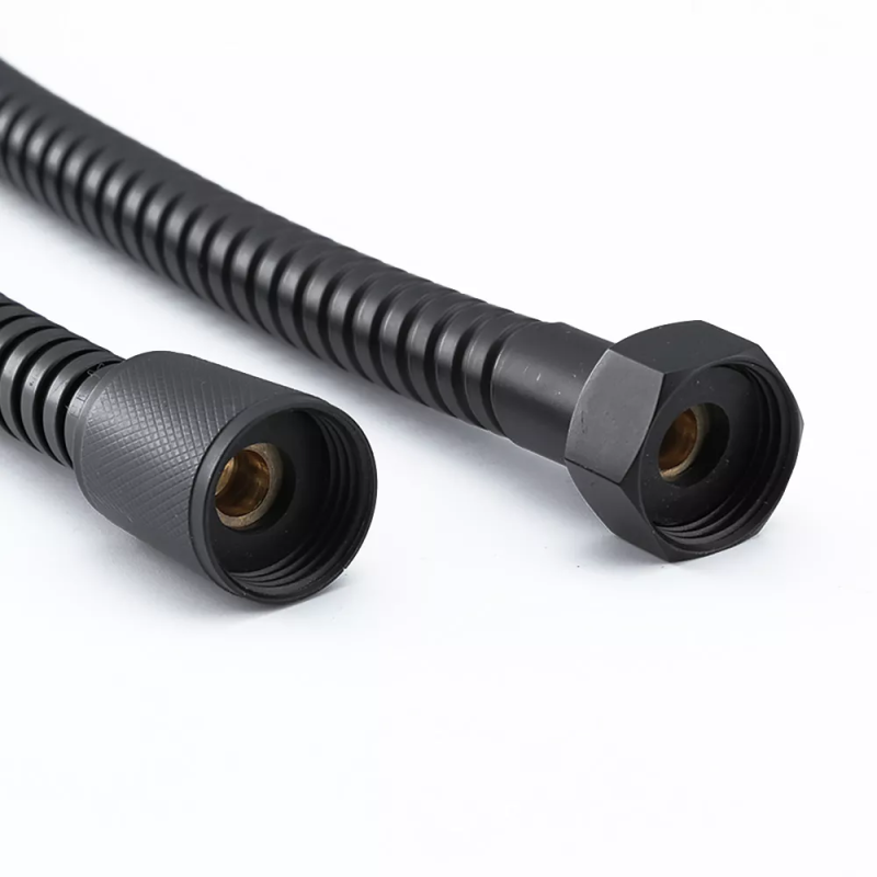 Frap Шланг душовий F46-6, подвійне обплетення, 1,5 м, чорний