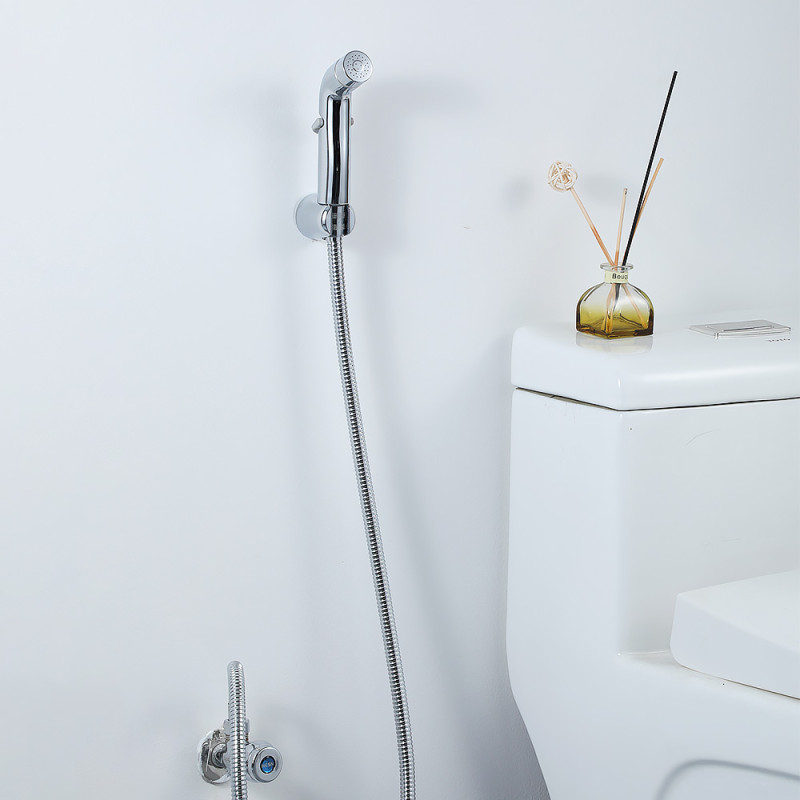 Frap Гігієнічний набір F021 (лійка, шланг, кронштейн), хром