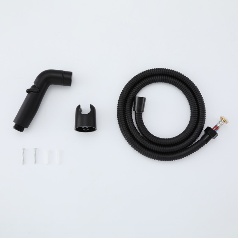 Frap Гігієнічний набір F021-6 (лійка, шланг, кронштейн), чорний