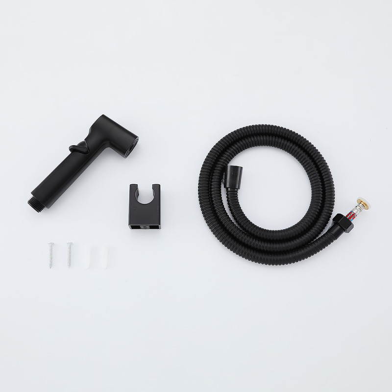 Frap Гігієнічний набір F022-6 (лійка, шланг, кронштейн), чорний