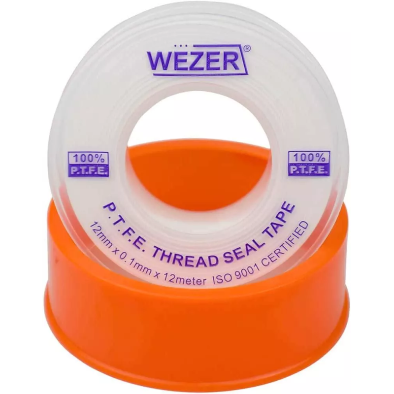 WEZER Фум стрічка PTFE 12x0, 1 мм 12 м, білий