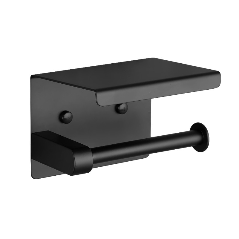 Frap Паперотримач з поличкою F502-6, нержавіюча сталь, чорний