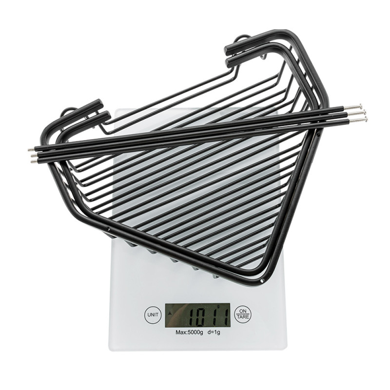 Frap Полиця кутова F351-16, двоярусна з гачками, нержавіюча сталь, чорний