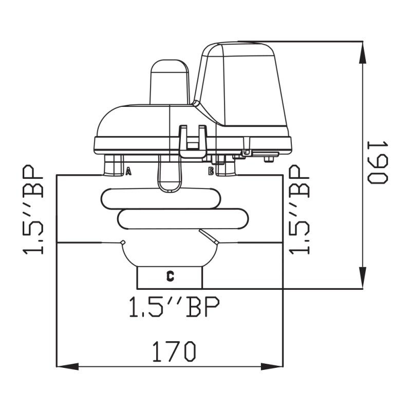 ECOSOFT Комплект для систем безперевної дії типу TWIN з клапанами 1,5 (VLV15BSPT)