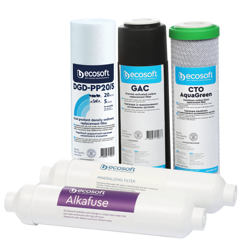 ECOSOFT Комплект картриджів P'URE Alkafuse 6 місяців (CHV5PUREALC)