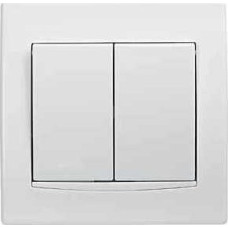 Вимикач 2-кл, (сх.5), Anya білий  (AYA0300221)