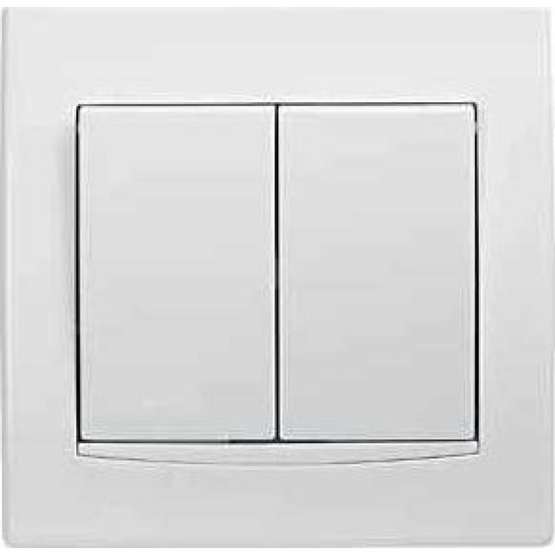 Вимикач 2-кл, (сх.5), Anya білий  (AYA0300221)