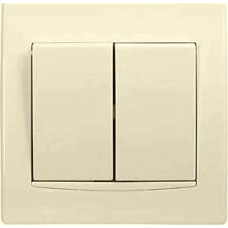 Вимикач 2-кл, (сх.5), Anya крем (AYA0300223)