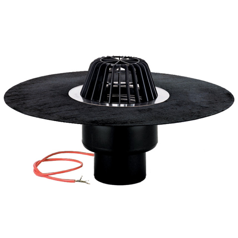 Воронка покрівельна DN110 з бітумним полотном та підігрівом (10-30Вт/230В) HL HL62.1H/1