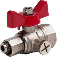 Кран шаровой мини 1/4" под манометр. (F-28 M FF)