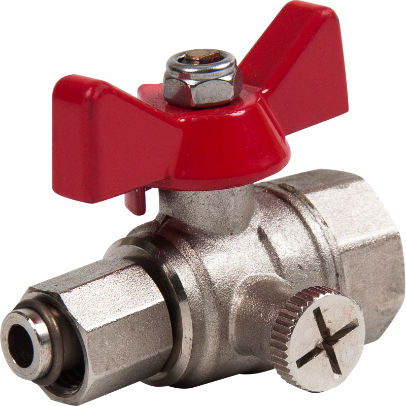 Кран шаровой мини 1/4" под манометр. (F-28 M FF)