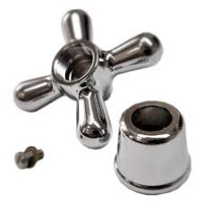 Маховик Retro с вентилем смесителя комплектный - хром (P21)