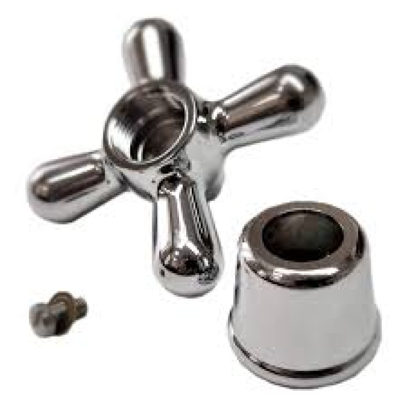 Маховик Retro с вентилем смесителя комплектный - хром (P21)