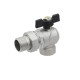 Raftec Кран шаровой BLACK DN20 ВН 3/4"бабочка DRBS2-U
