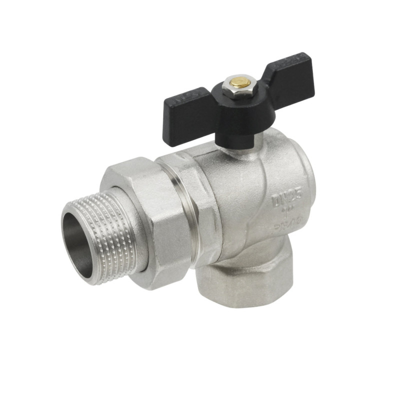 Raftec Кран шаровой BLACK DN25 ВН 1" бабочка DRBS3-U