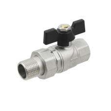 Raftec Кран шаровый с американкой BLACK PN15 ВЗ 1/2" бабочка DRBS1