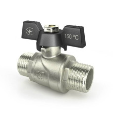 Raftec Кран шаровой BLACK DN20 ЗЗ 3/4" бабочка DRB2121