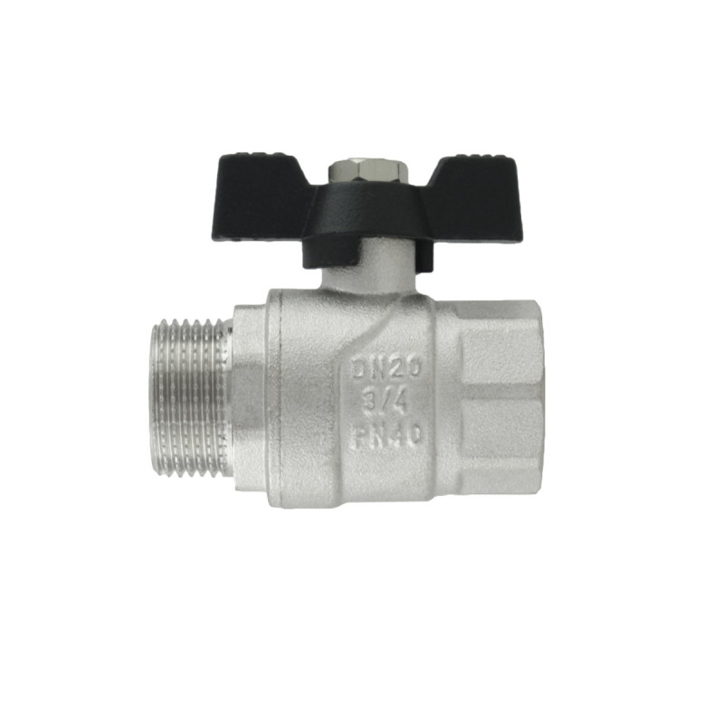 Raftec Кран шаровый BLACK PN20 ЗВ 3/4" бабочка DRB21