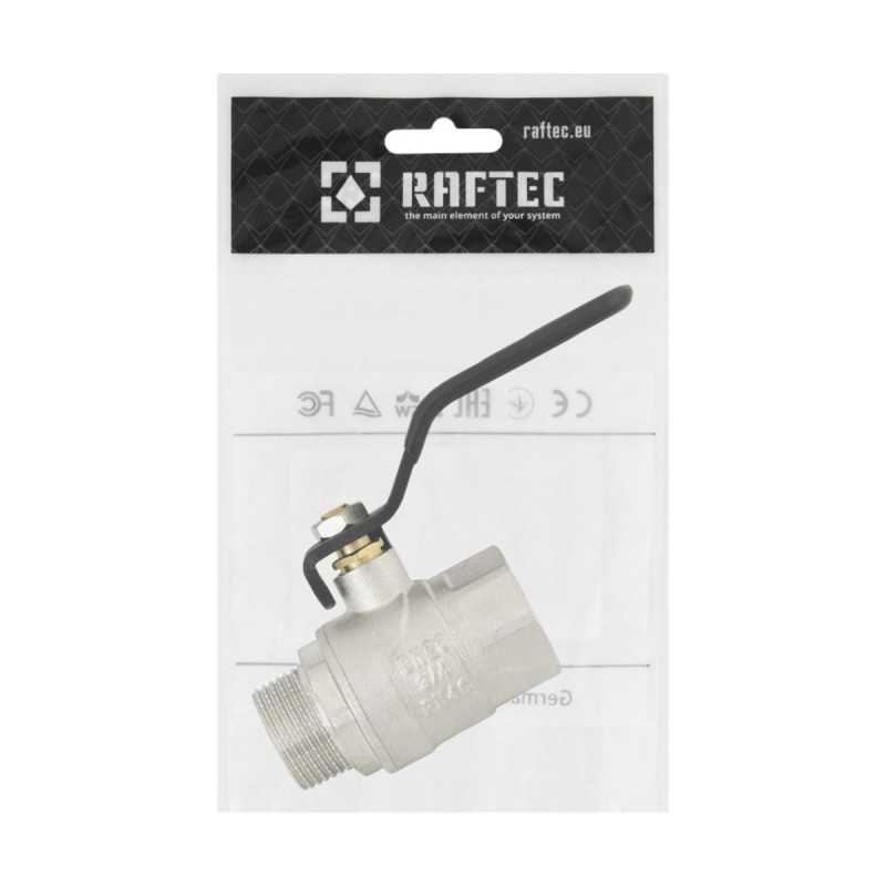 Raftec Кран шаровой BLACK PN20 ЗВ 3/4" ручка DRH21