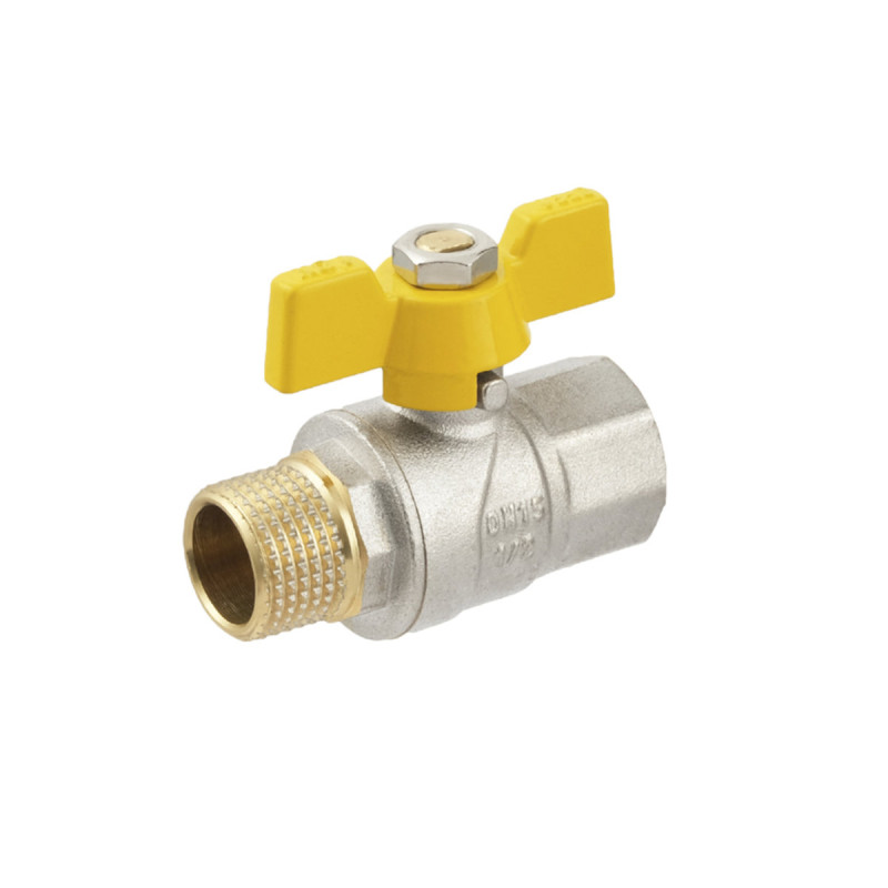 Raftec Кран шаровой YELLOW PN40 ЗВ 1/2" бабочка GRB11