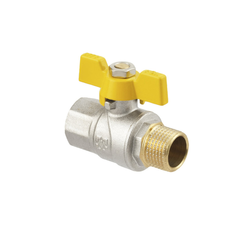 Raftec Кран шаровой YELLOW PN40 ЗВ 1/2" бабочка GRB11
