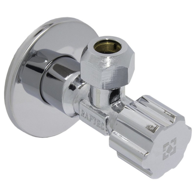 Raftec Угловой кран с керамическим запорным элементом PN10 ЗЗ 1/2"x3/8" VBE 01005