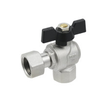 Raftec Кран кутовий з накидною гайкою PN40 ВВ 1/2" метелик DRBZ1