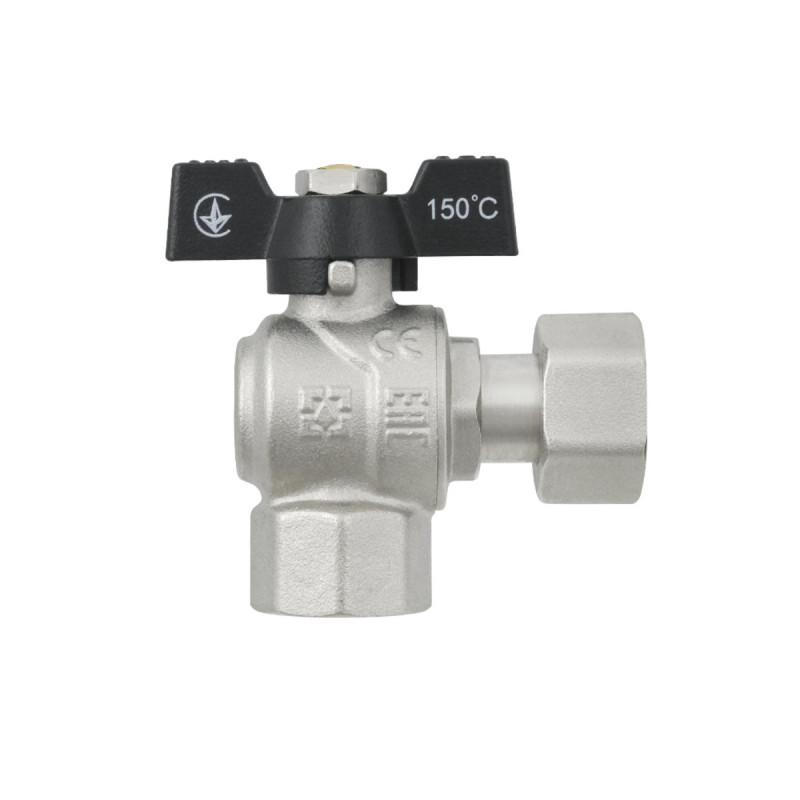 Raftec Кран кутовий з накидною гайкою PN40 ВВ 1/2" метелик DRBZ1