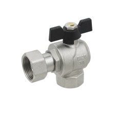 Raftec Кран кутовий з накидною гайкою PN40 ВВ 3/4" метелик DRBZ2