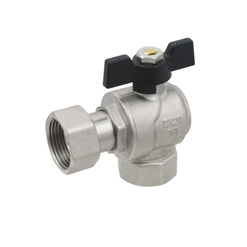 Raftec Кран кутовий з накидною гайкою PN40 ВВ 3/4" метелик DRBZ2