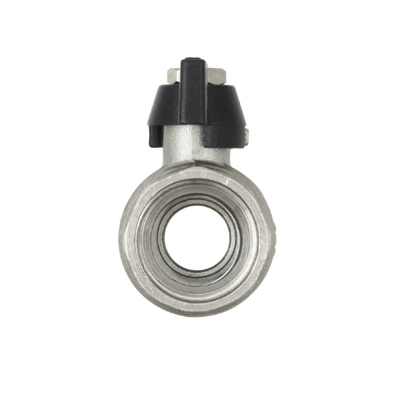 Raftec Кран прямий з накидною гайкою BLACK DN15 1/2" метелик PRB-1