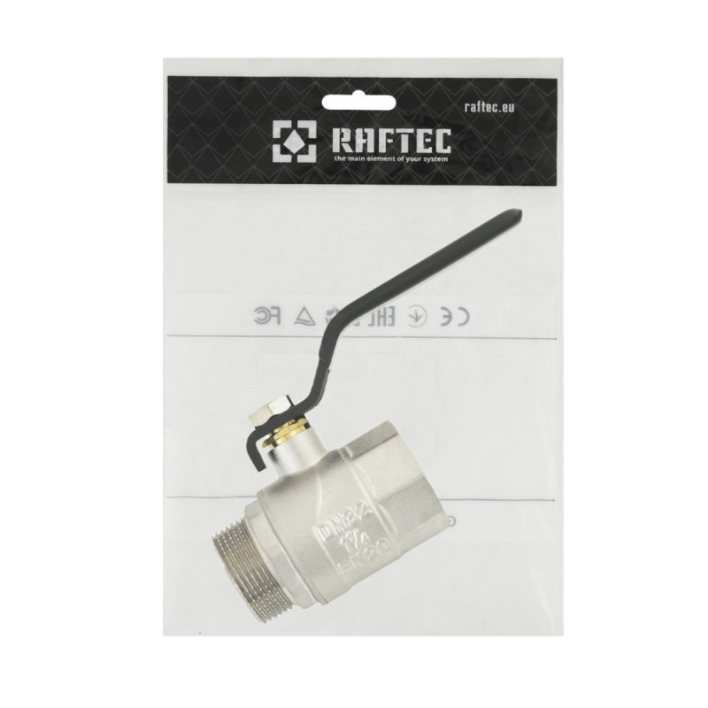 Raftec Кран шаровой BLACK PN40 ЗВ 1 1/4" ручка DRH41