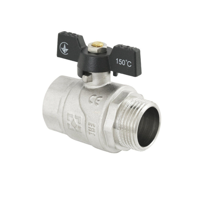 Raftec Кран шаровой BLACK PN40 ЗВ 1" бабочка DRB31