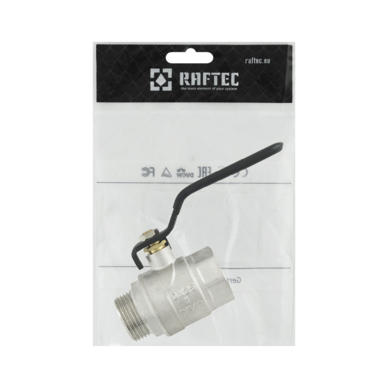 Raftec Кран шаровой BLACK PN40 ЗВ 1" ручка DRH31