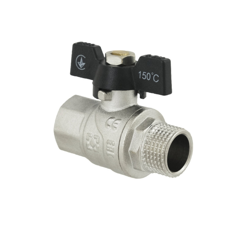 Raftec Кран шаровый BLACK PN40 ЗВ 1/2" бабочка DRB11