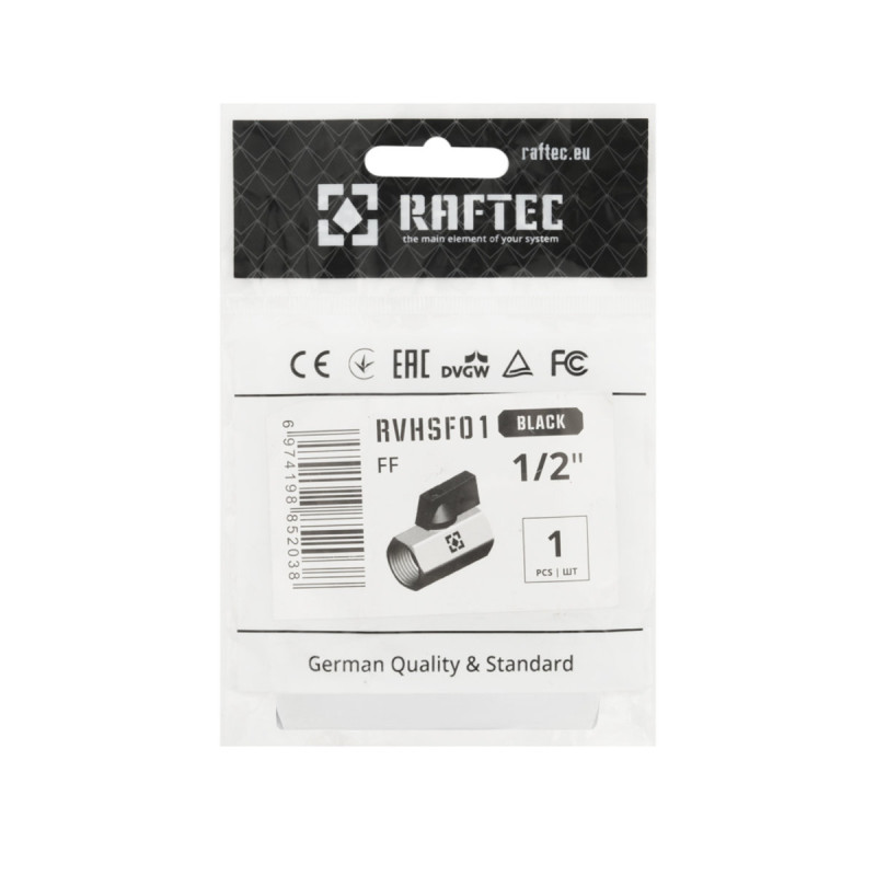 Raftec Кран шаровой BLACK PN10 ВВ 1/2" mini RVHSF01